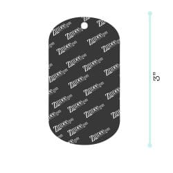 Dog Tag/Pill Shape – Acrylic Keychain Blank (3") | Optional Sticker or UV DTF