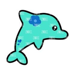 Dolphin Baby – Acrylic Badge Reel Blank (2") No Hole | Optional Sticker or UV DTF