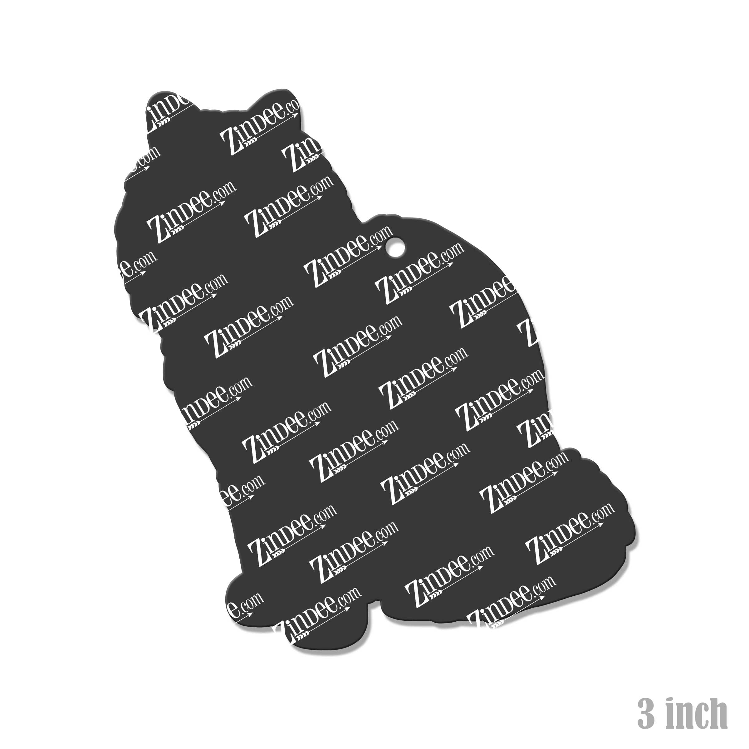 Long Haired Cat acrylic blank (3 inch)