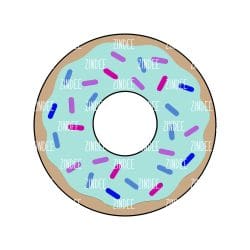 Donut – Acrylic Badge Reel Blank (2") No Hole | Optional Sticker or UV DTF