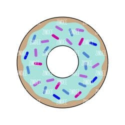 Donut Acrylic Blank- Sticker- UV DTF (1.5 inch)