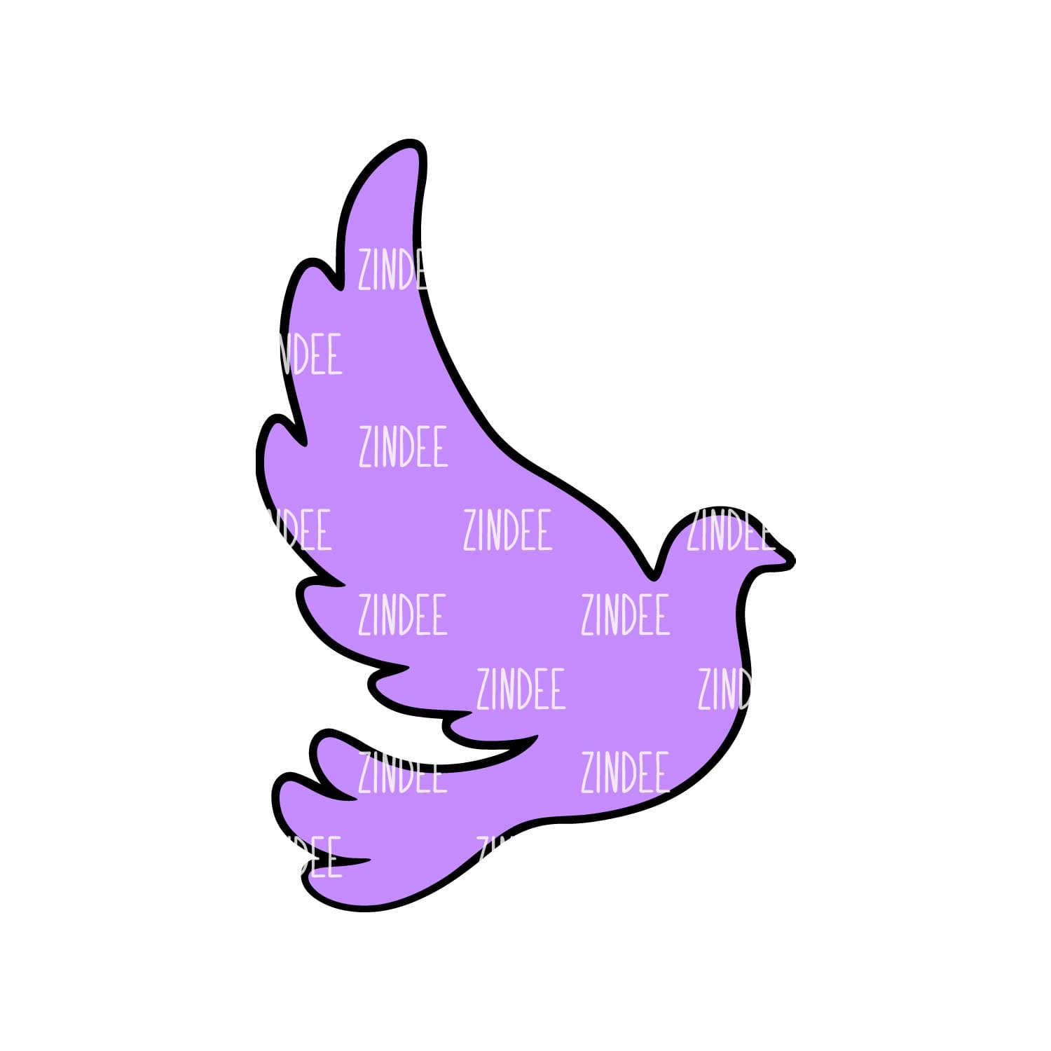 Alternative view of Dove acrylic blank (3 inch)