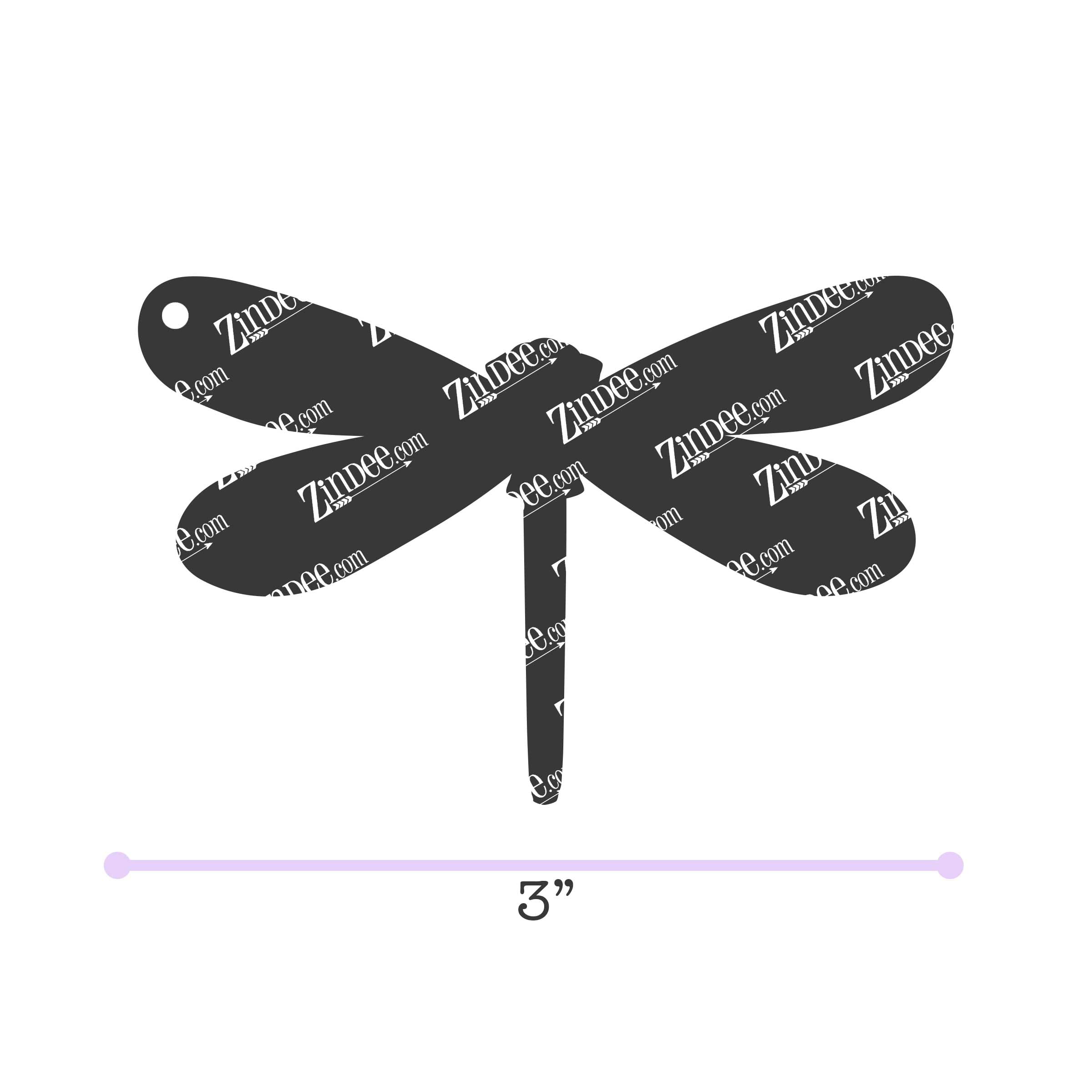 Alternative view of Dragonfly Acrylic Blank- Sticker- UV DTF (3 inch)