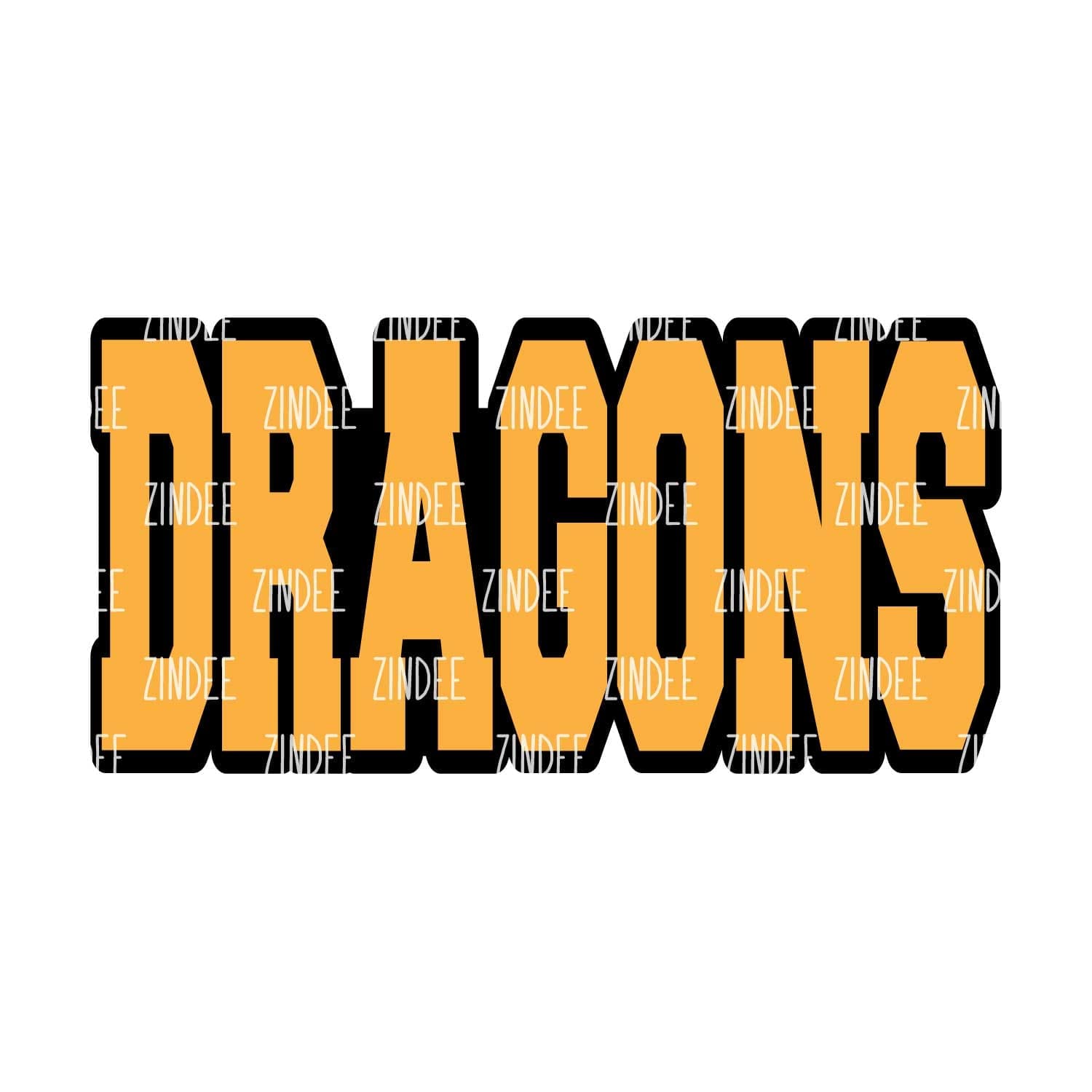 Dragons (word) acrylic blank (3 inch) - Image 2