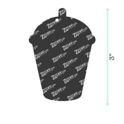 Alternative view of Cup with Straw – Acrylic Keychain Blank (3") | Optional Sticker or UV DTF
