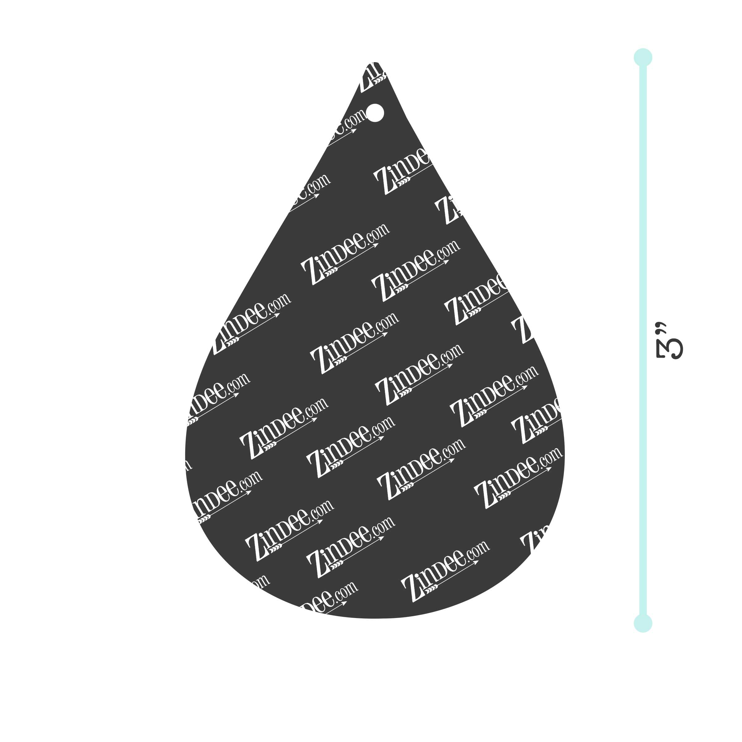 Alternative view of Droplet Acrylic Blank- Sticker- UV DTF (3 inch)