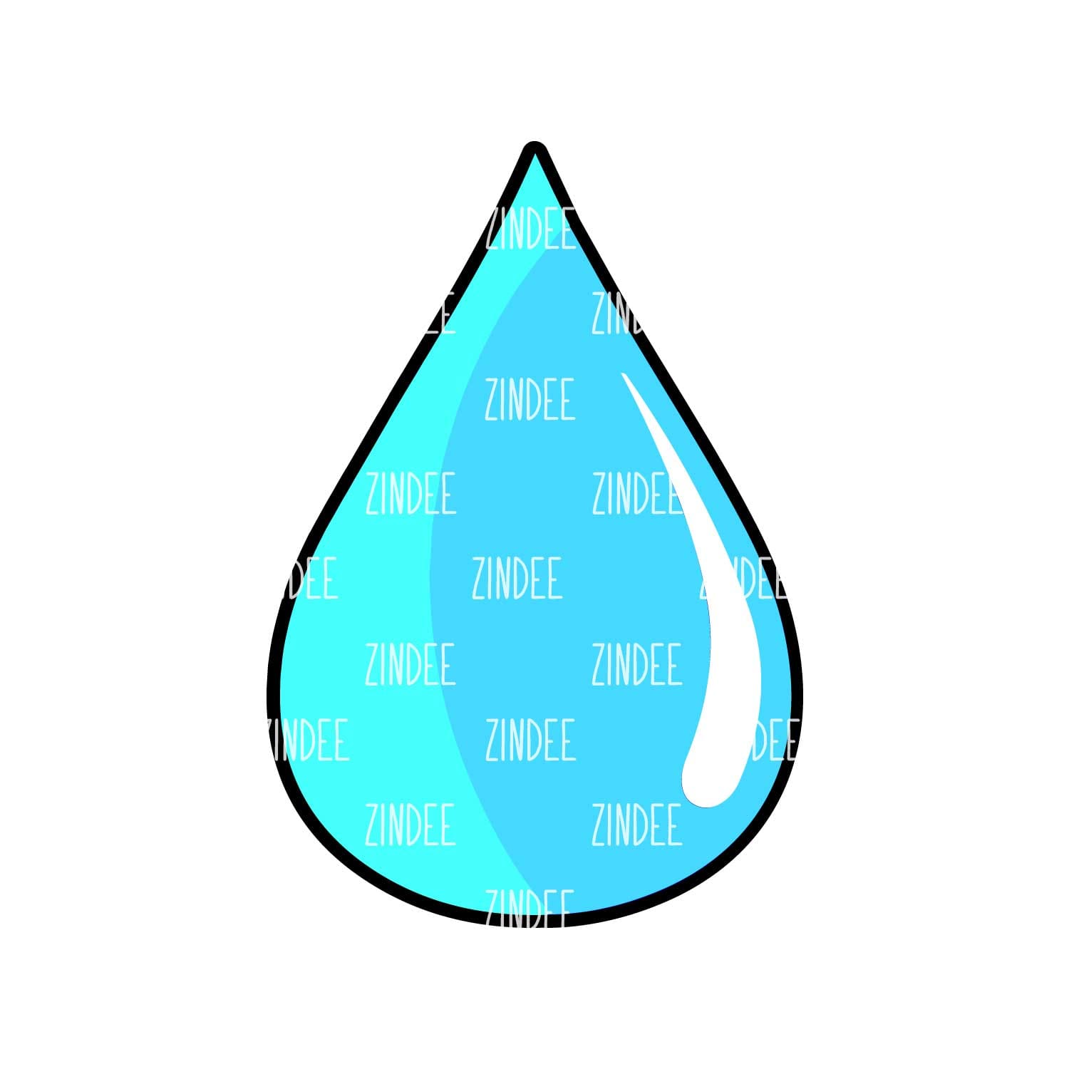 Droplet Acrylic Blank- Sticker- UV DTF (3 inch)