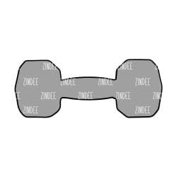 Alternative view of Dumbbell acrylic blank (3 inch)