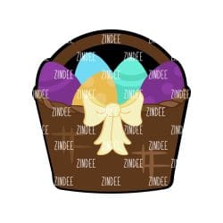 Alternative view of Easter Basket 2 inch (lightweight acrylic) NO HOLE