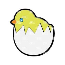 Easter Chick – Acrylic Badge Reel Blank (2") No Hole | Optional Sticker or UV DTF