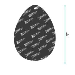 Alternative view of Egg – Acrylic Keychain Blank (3") | Optional Sticker or UV DTF
