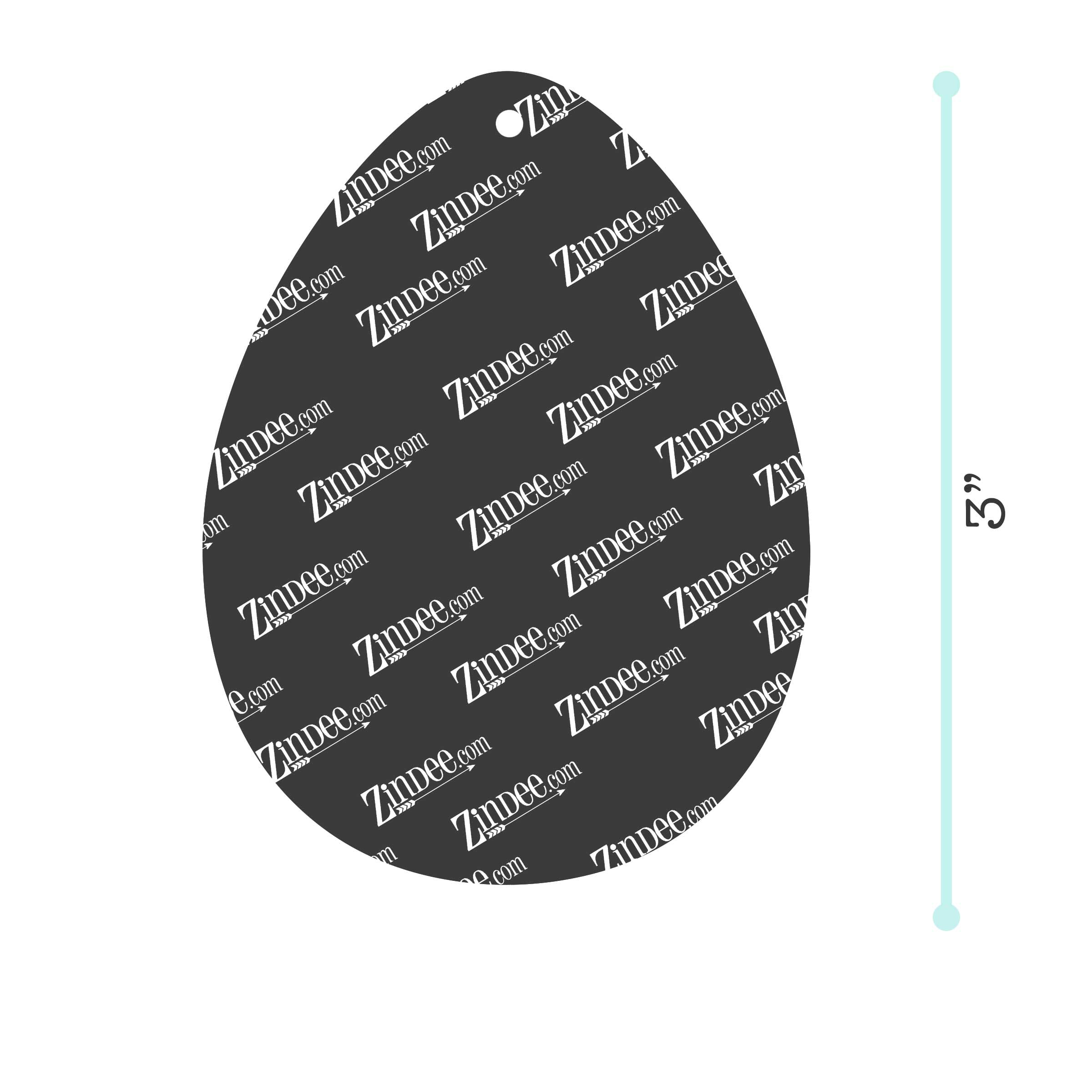 Alternative view of Egg Acrylic Blank- Sticker- UV DTF (3 inch)