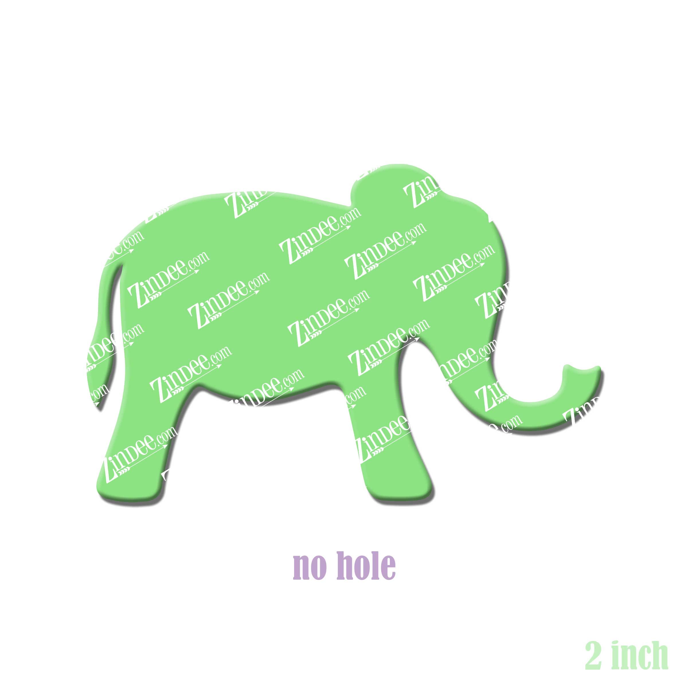 Elephant acrylic blank (2 inch) NO HOLE