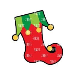 Elf Shoe – Acrylic Keychain Blank (3") | Optional Sticker or UV DTF