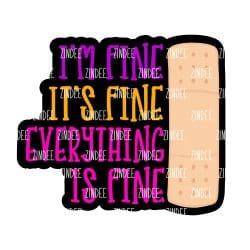 Everything is Fine – Acrylic Keychain Blank (3") | Optional Sticker or UV DTF