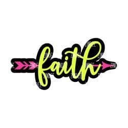 Alternative view of Faith Arrow acrylic blank (3 inch)