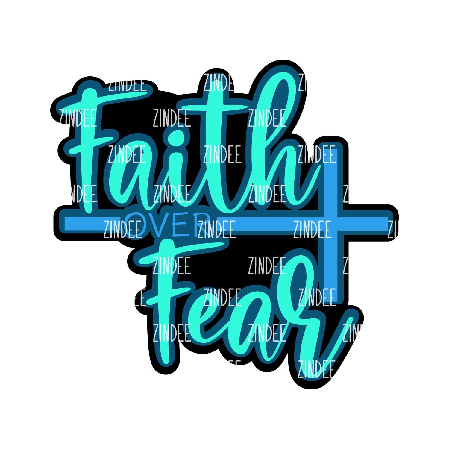 Faith Over Fear Acrylic Blank- Sticker- UV DTF (3 inch)