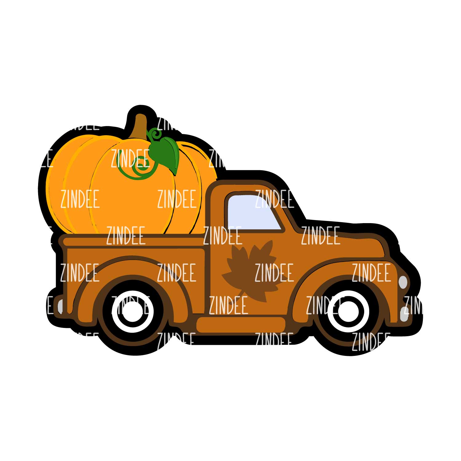 Fall Truck Acrylic Blank- Sticker- UV DTF (3 inch)