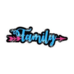 Alternative view of Family Arrow acrylic blank (3 inch)