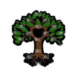Alternative view of Family Tree acrylic blank (3 inch)