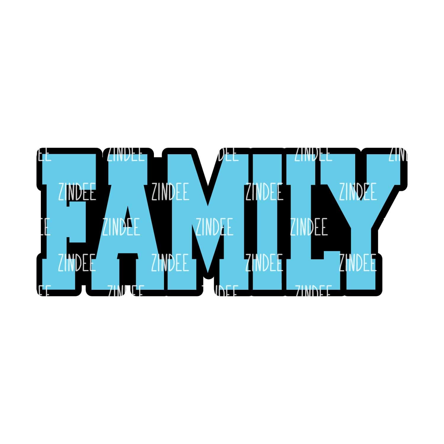 Alternative view of Family (word) acrylic blank (2 inch) NO HOLE (5 piece minimum)