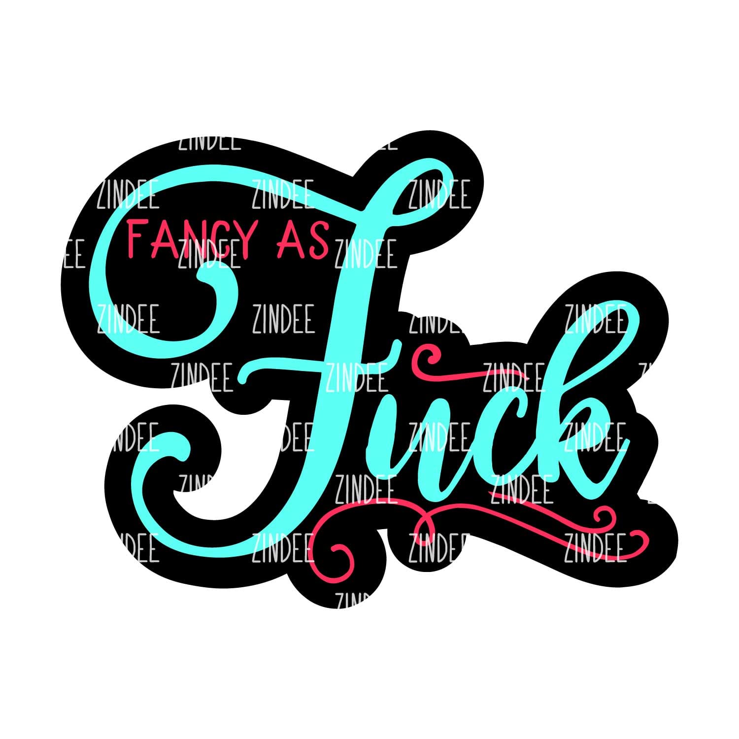 Alternative view of Fancy F Word acrylic blank (3 inch)