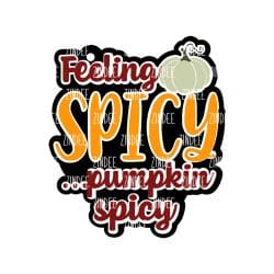 Feeling Spicy... Pumpkin Spicy Acrylic Blank- Sticker- UV DTF (1.5 inch)