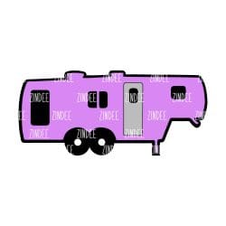 Alternative view of Fifth Wheel Camper acrylic blank (3 inch)