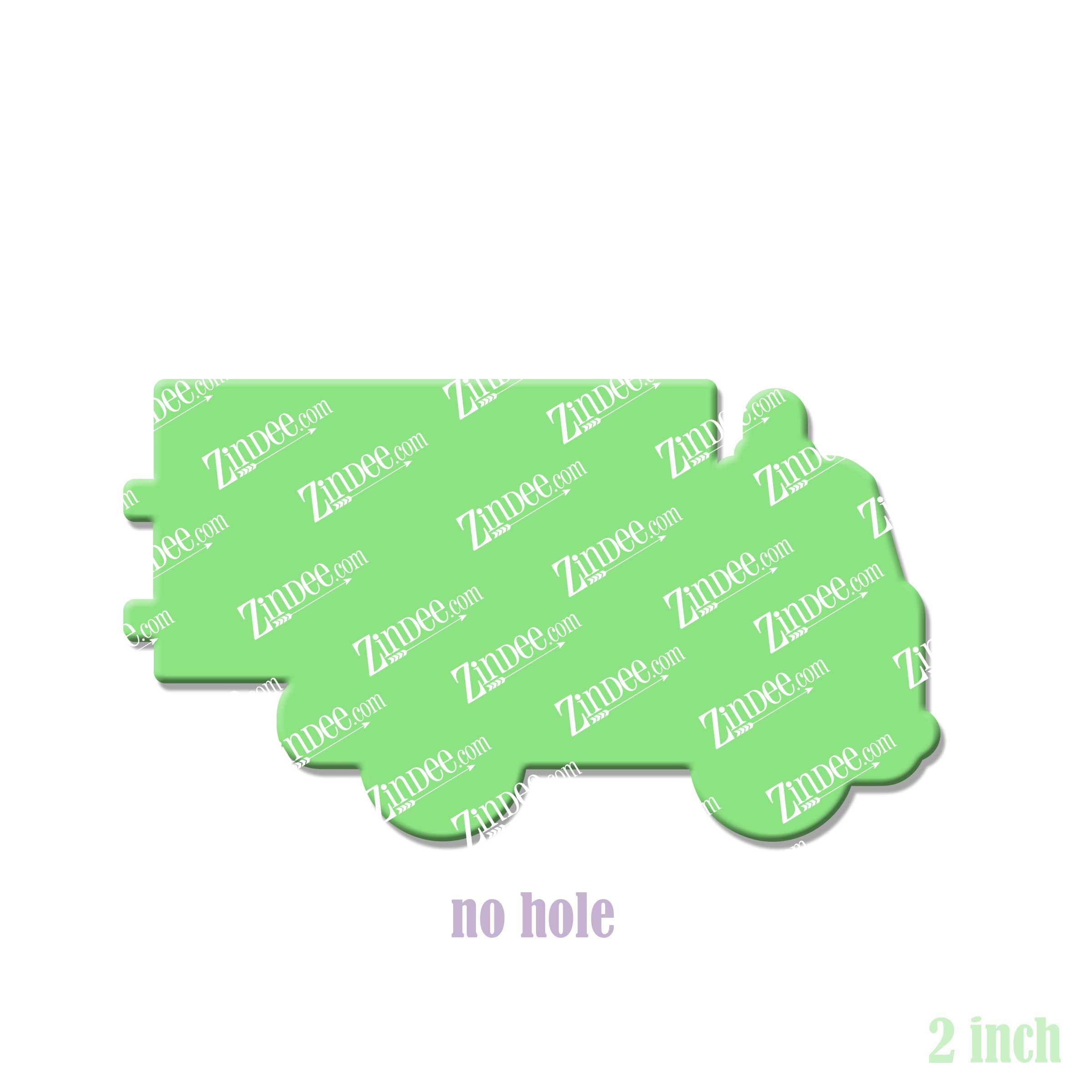 Alternative view of Fire Truck Acrylic Blank- Sticker- UV DTF (2 inch) NO HOLE