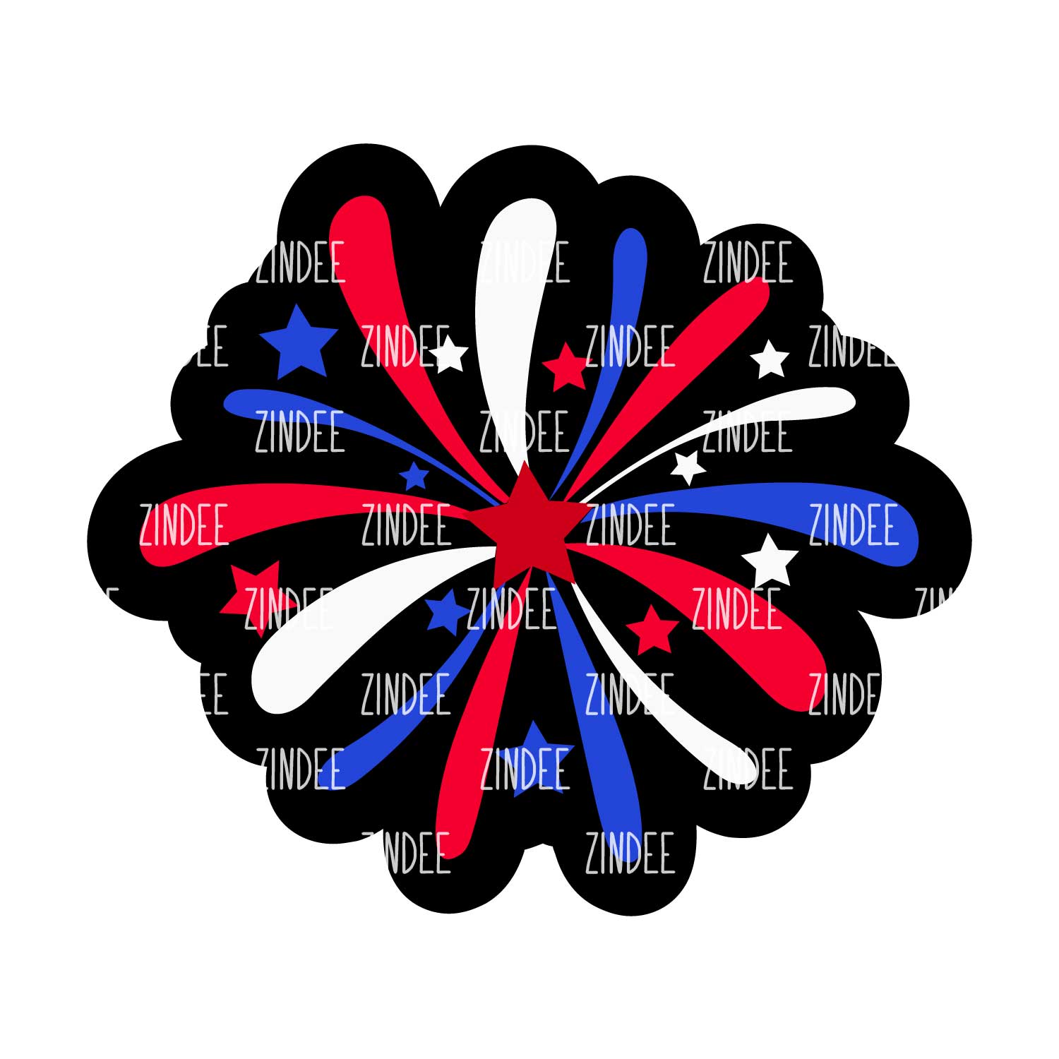 Alternative view of Firework .6 inch (shaker filler) NO HOLE (10 pack)