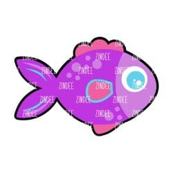 Fish – Acrylic Badge Reel Blank (2") No Hole | Optional Sticker or UV DTF