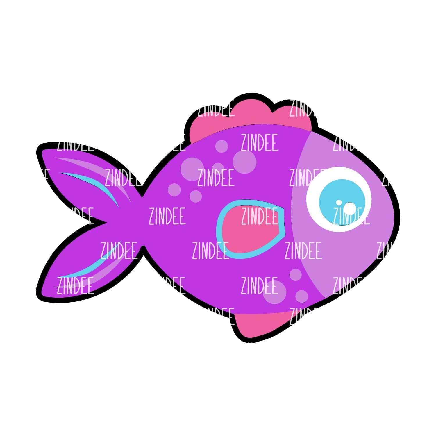Fish Acrylic Blank- Sticker- UV DTF (2 inch) NO HOLE