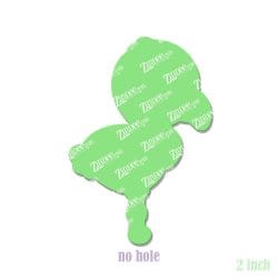 Alternative view of Flamingo Baby – Acrylic Badge Reel Blank (2") No Hole | Optional Sticker or UV DTF