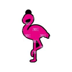 Flamingo – Acrylic Badge Reel Blank (2") No Hole | Optional Sticker or UV DTF