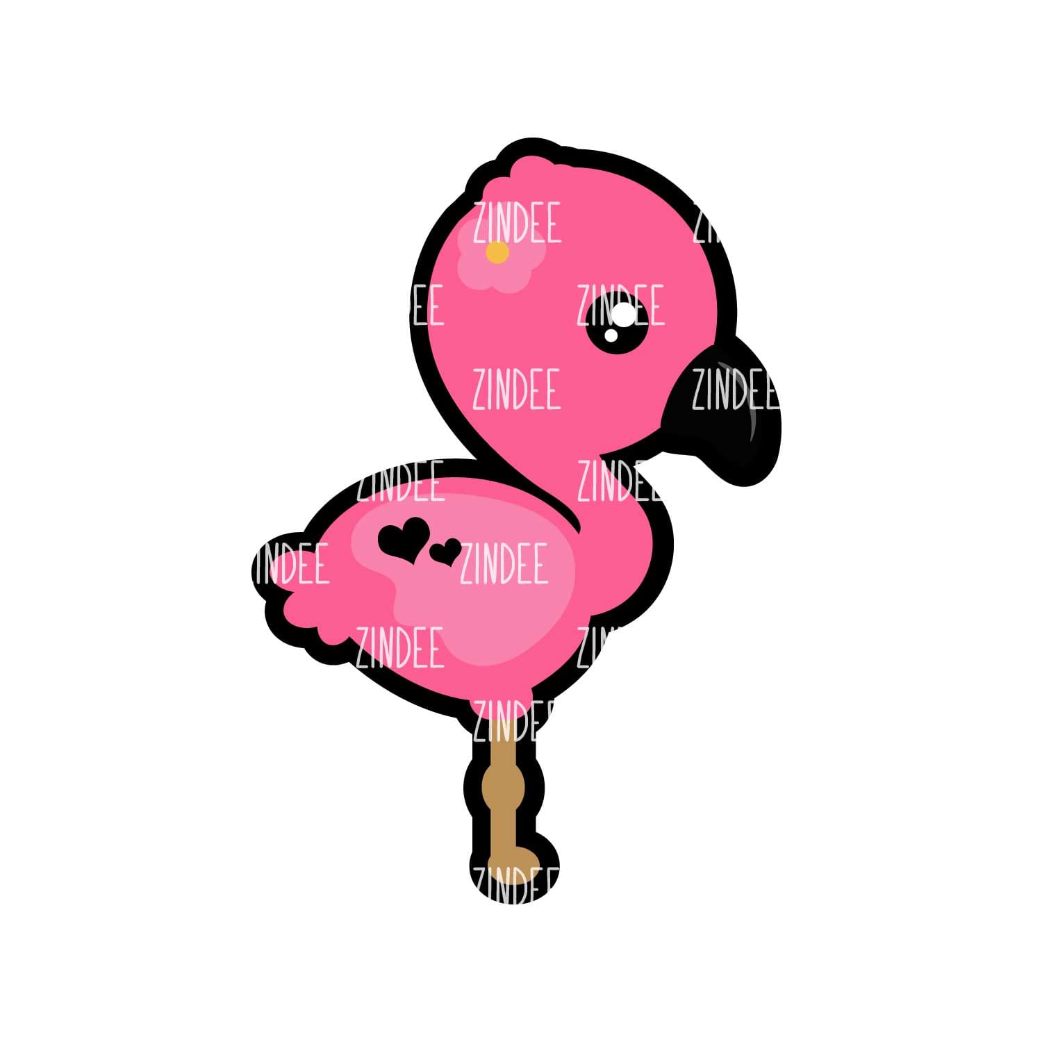 Flamingo Baby Acrylic Blank- Sticker- UV DTF (2 inch) NO HOLE