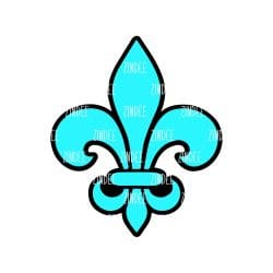 Fleur De Lis – Acrylic Badge Reel Blank (2") No Hole | Optional Sticker or UV DTF