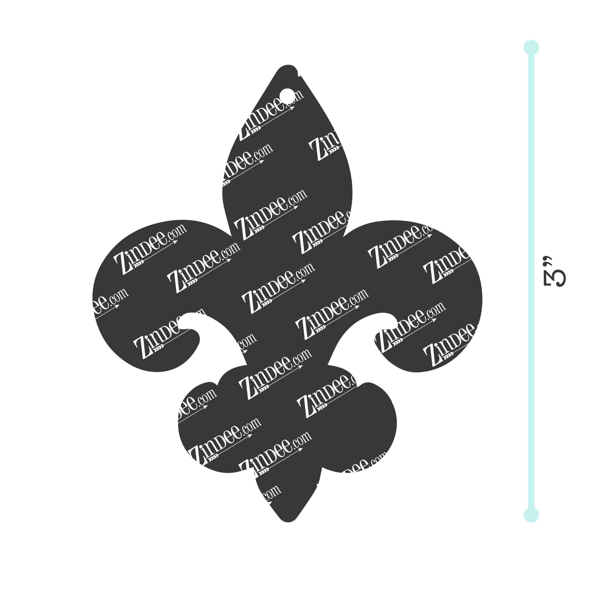 Fleur De Lis Acrylic Blank- Sticker- UV DTF (3 inch)