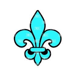 Alternative view of Fleur De Lis – Acrylic Keychain Blank (3") | Optional Sticker or UV DTF