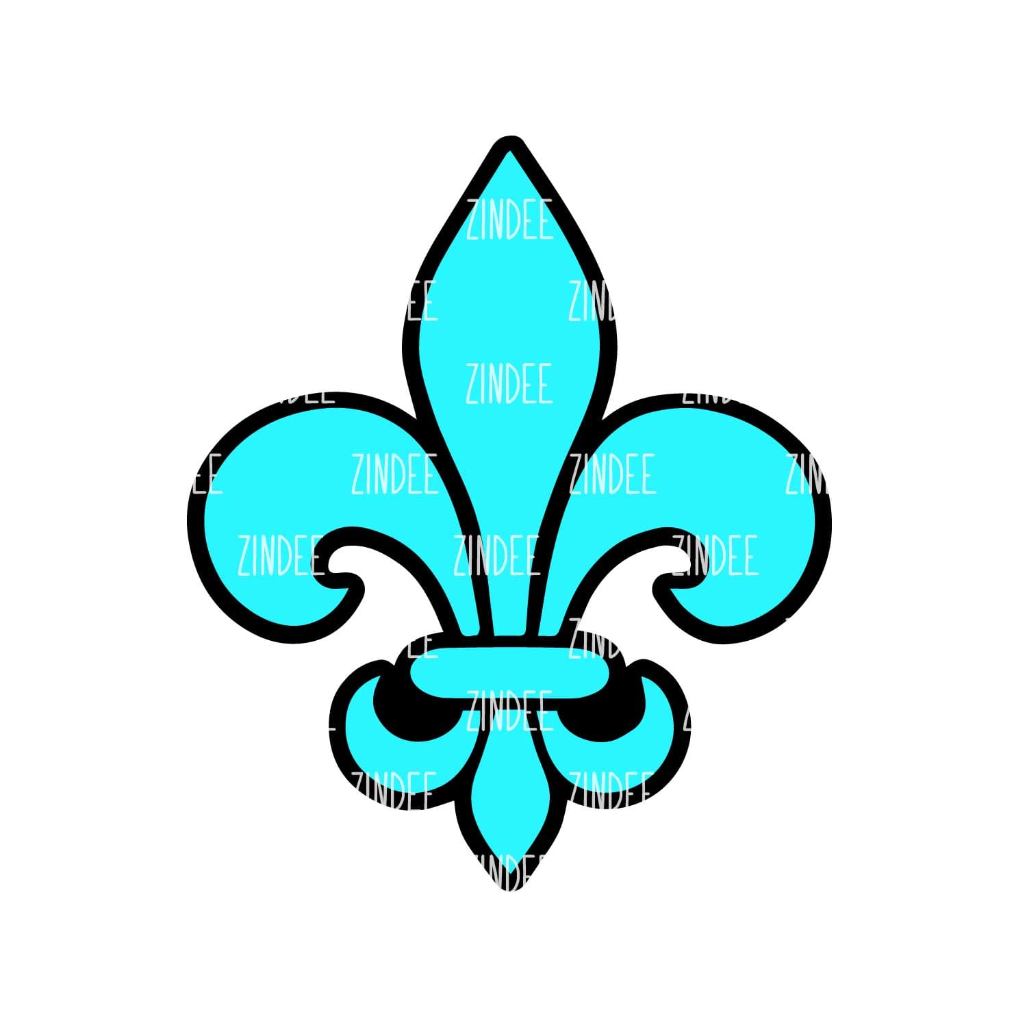 Alternative view of Fleur De Lis Acrylic Blank- Sticker- UV DTF (3 inch)
