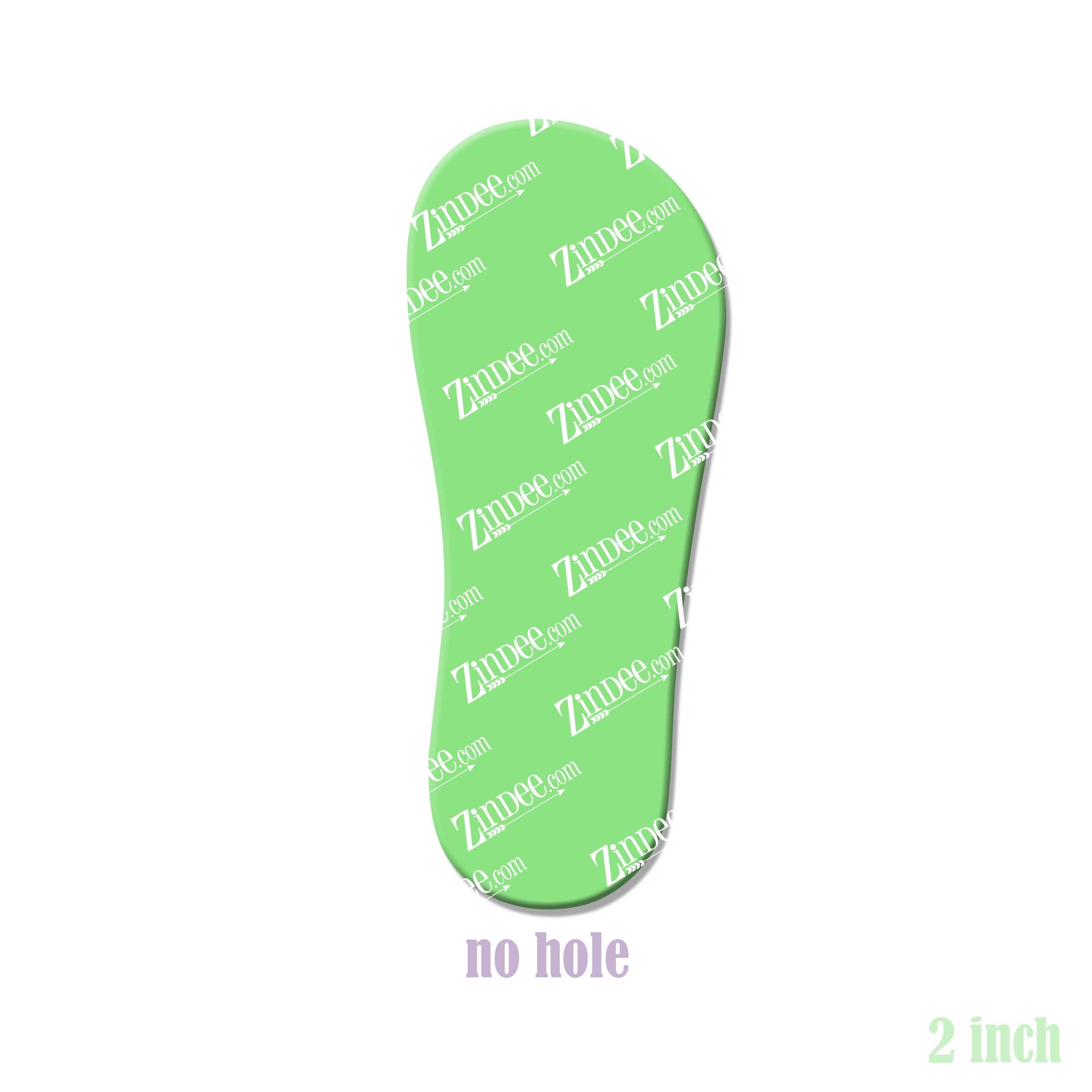 Flip Flop acrylic blank (2 inch) NO HOLE