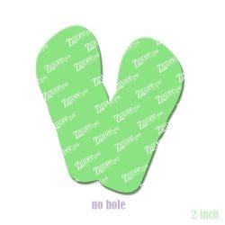 Alternative view of Flip Flops – Acrylic Badge Reel Blank (2") No Hole | Optional Sticker or UV DTF