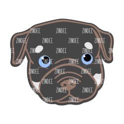 Alternative view of Floppy Ear Pit Bull acrylic blank (3 inch)