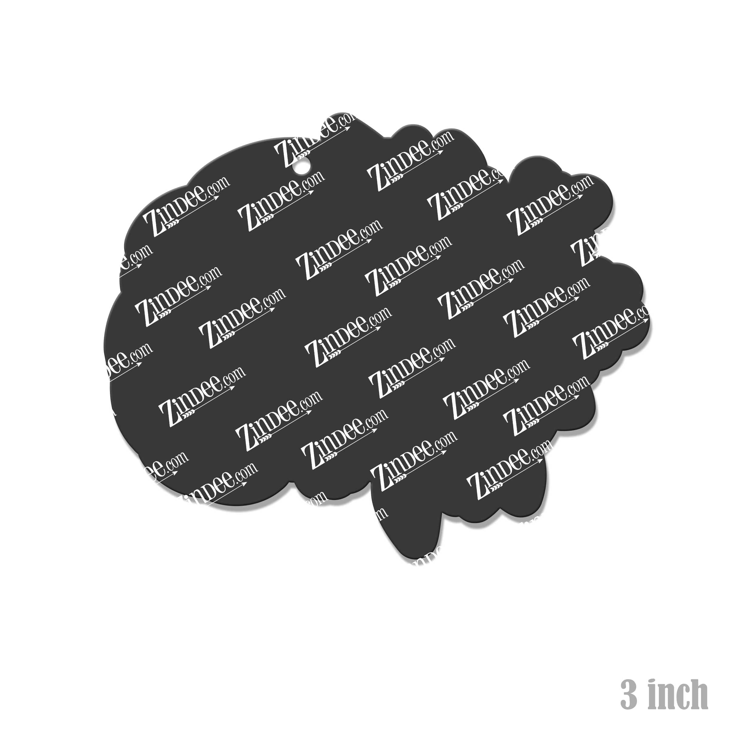 Floral Brain Acrylic Blank- Sticker- UV DTF (3 inch) - Image 2