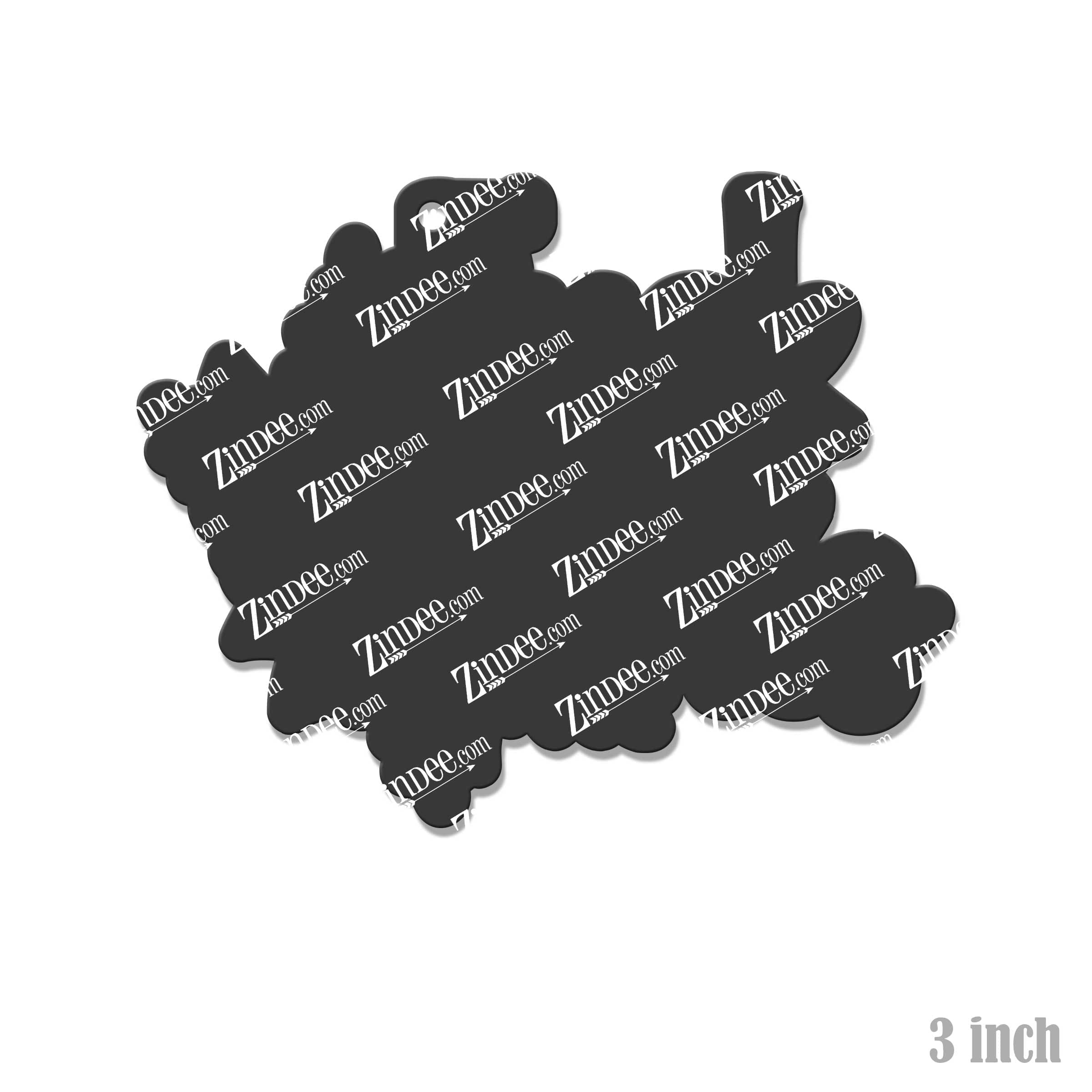 Floral Fuck This Acrylic Blank- Sticker- UV DTF (3 inch) - Image 2