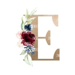 Floral Letter E (download)