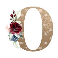 Floral Letter O (download)