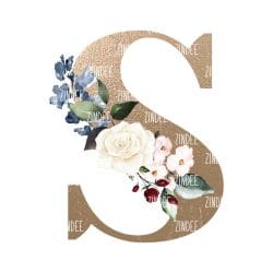 Floral Letter S (download)