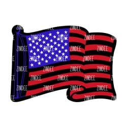 Flying Flag – Acrylic Badge Reel Blank (2") No Hole | Optional Sticker or UV DTF