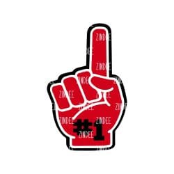 Alternative view of Foam Finger acrylic blank (3 inch)