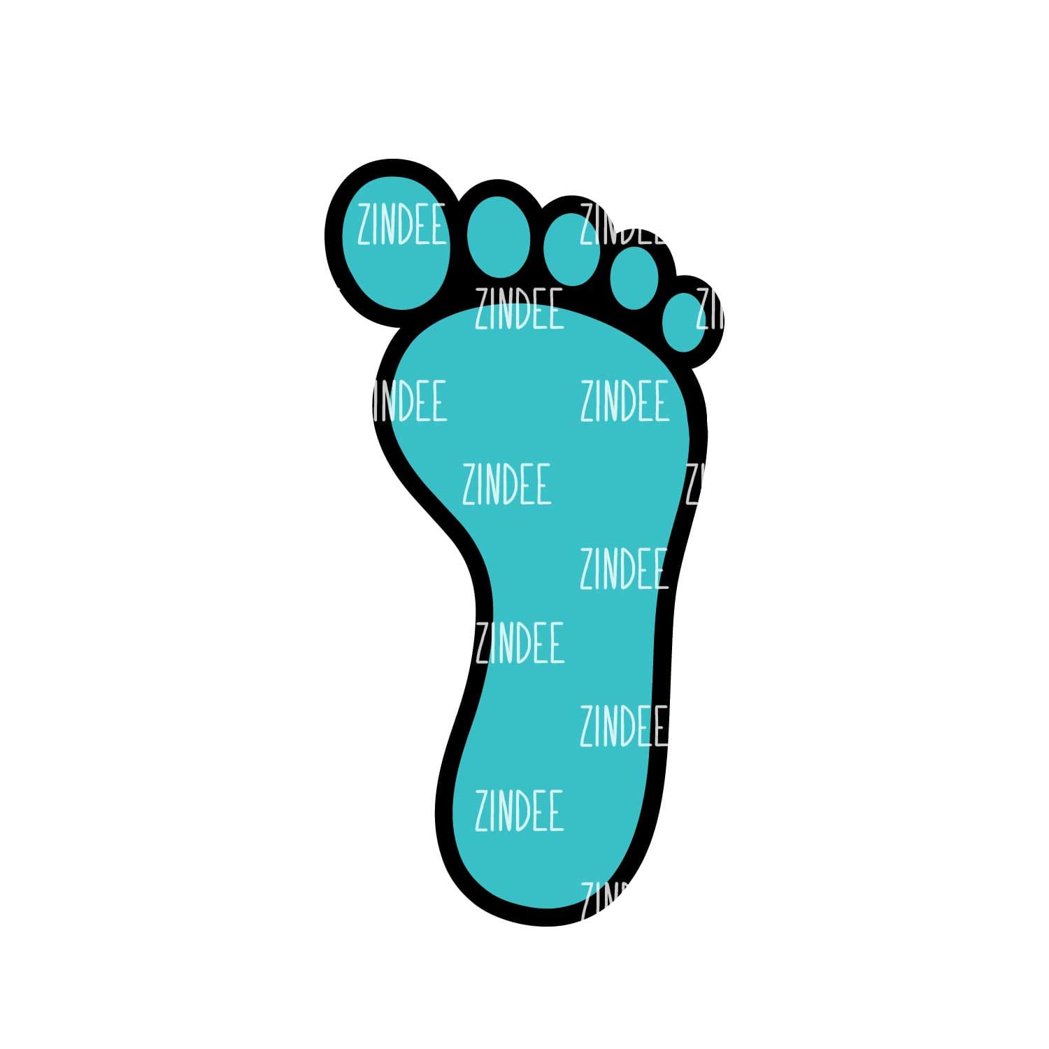 Alternative view of Foot Print acrylic blank (2 inch) NO HOLE